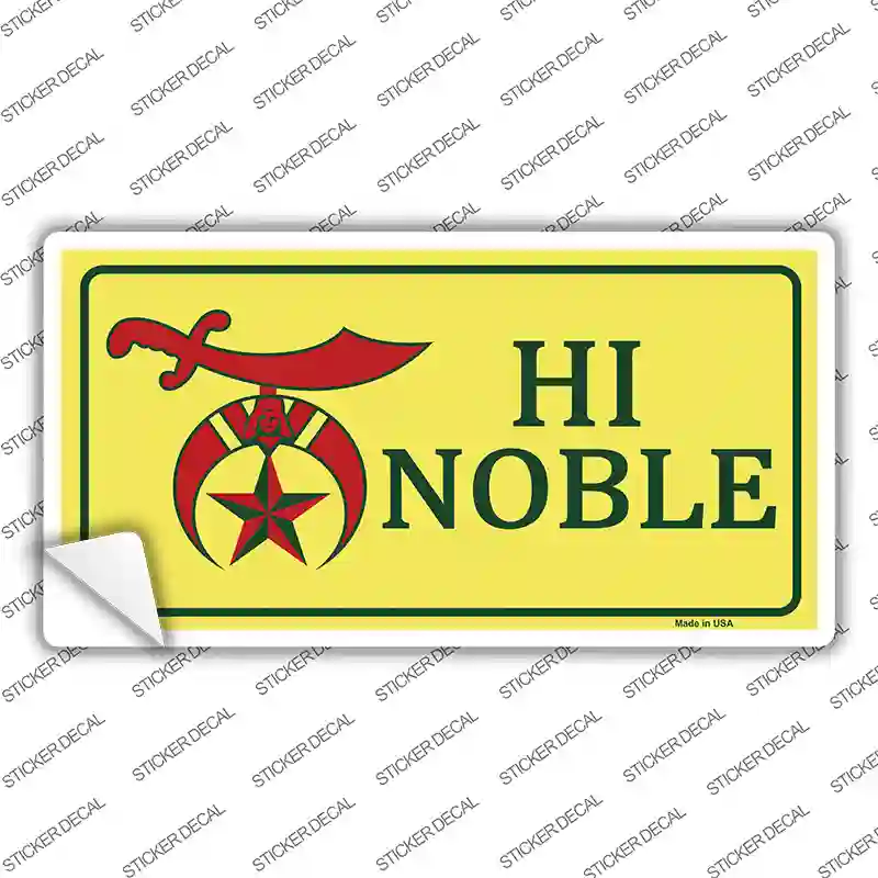 High Noble Novelty Sticker Decal