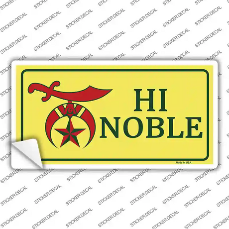 High Noble Novelty Sticker Decal