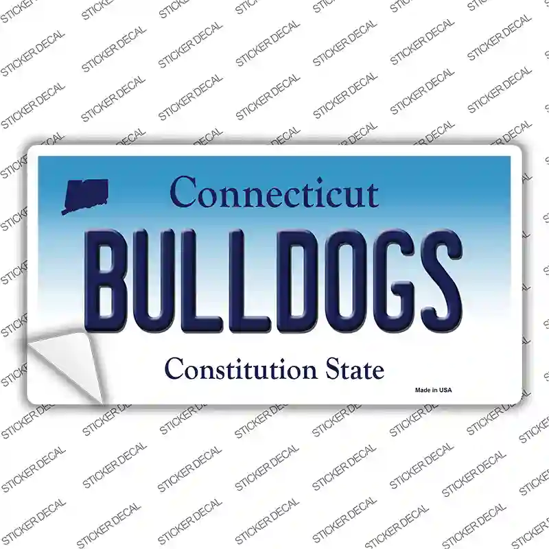 Bulldogs Connecticut Novelty Sticker Decal