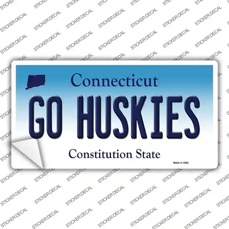 Go Huskies Connecticut Novelty Sticker Decal