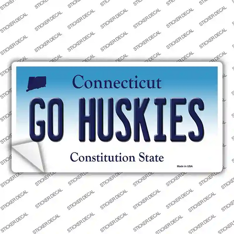 Go Huskies Connecticut Novelty Sticker Decal