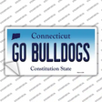 Go Bulldogs Connecticut Novelty Sticker Decal