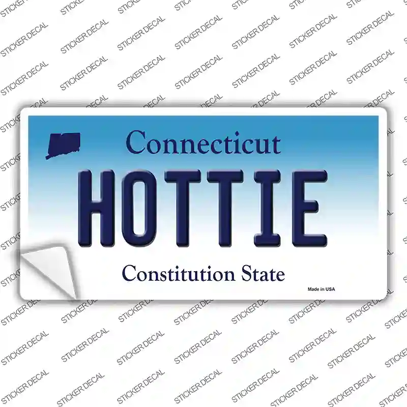 Hottie Connecticut Novelty Sticker Decal