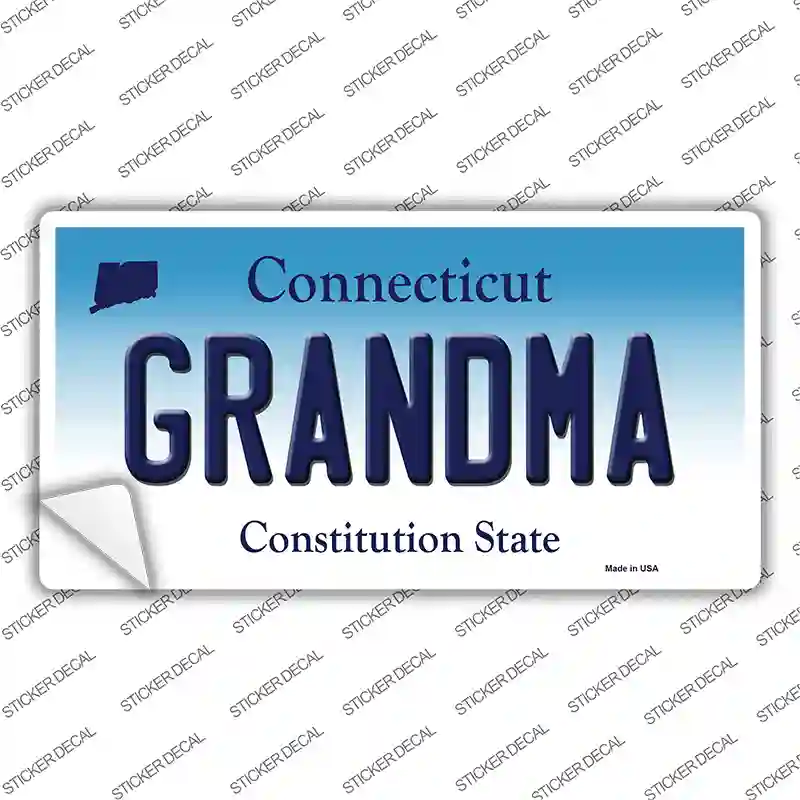 Grandma Connecticut Novelty Sticker Decal