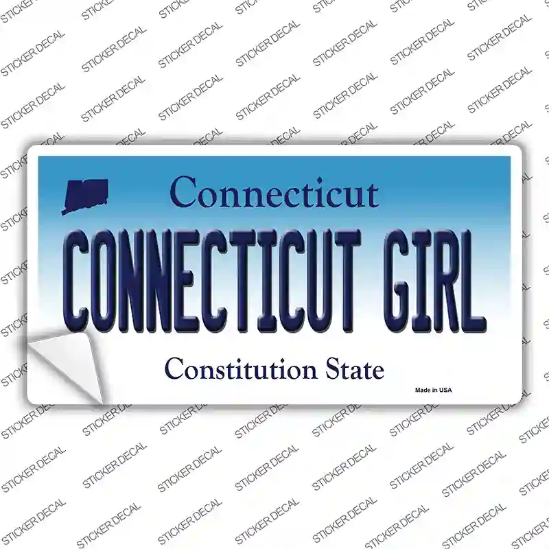 Connecticut Girl Connecticut Novelty Sticker Decal