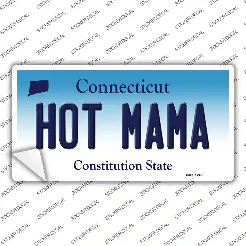 Hot Mama Connecticut Novelty Sticker Decal