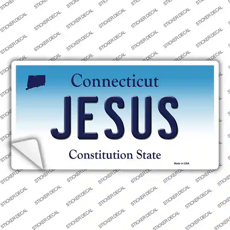 Jesus Connecticut Novelty Sticker Decal