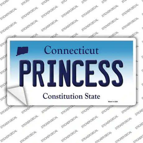 Princess Connecticut Novelty Sticker Decal