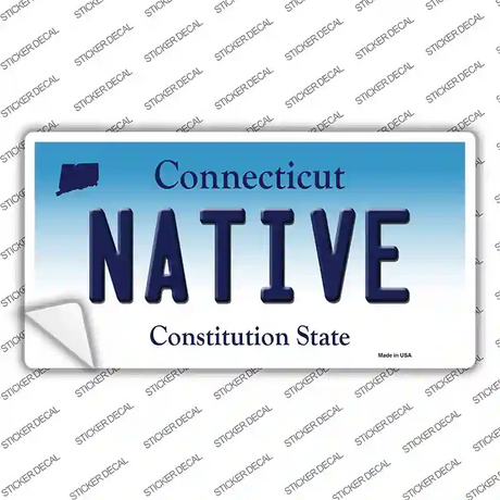 Native Connecticut Novelty Sticker Decal
