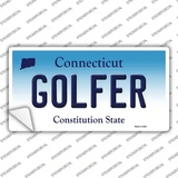 Golfer Connecticut Novelty Sticker Decal