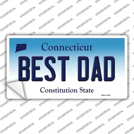 Best Dad Connecticut Novelty Sticker Decal
