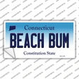 Beach Bum Connecticut Novelty Sticker Decal