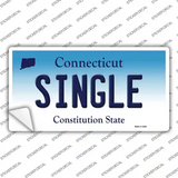 Single Connecticut Novelty Sticker Decal