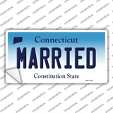 Married Connecticut Novelty Sticker Decal