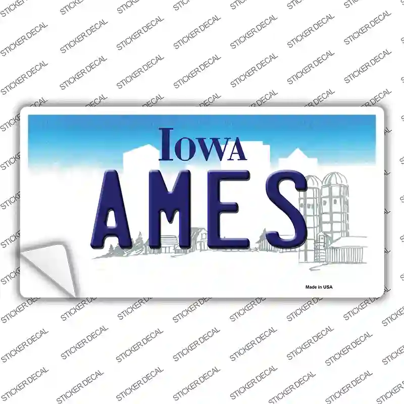 Ames Iowa Novelty Sticker Decal