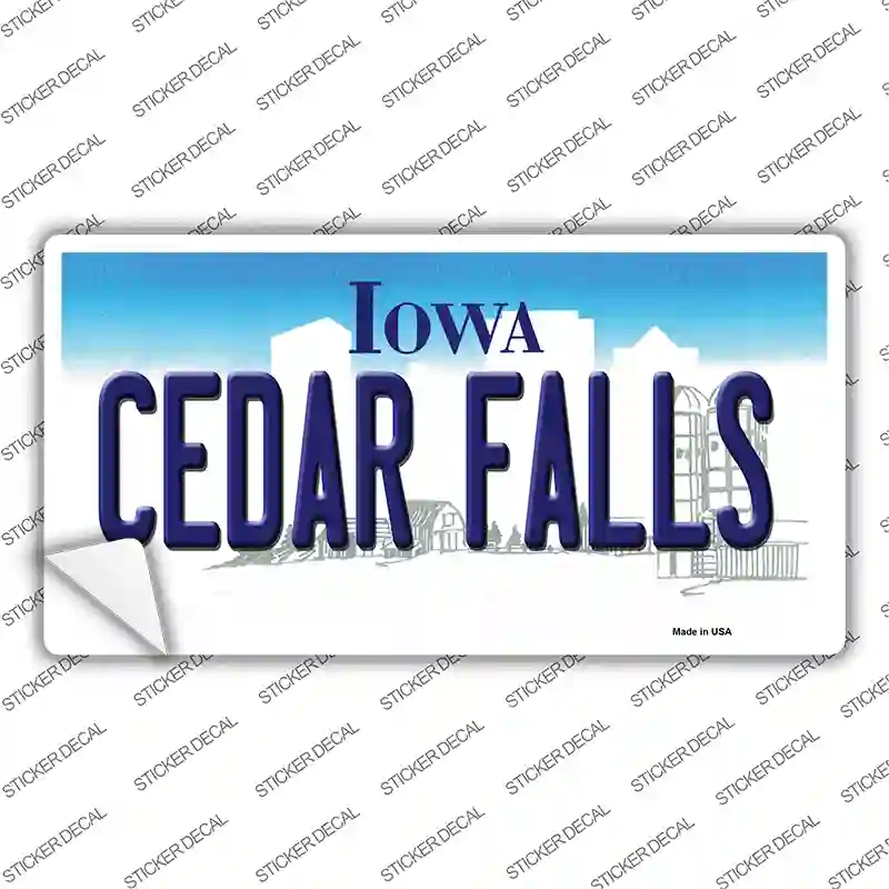 Cedar Falls Iowa Novelty Sticker Decal