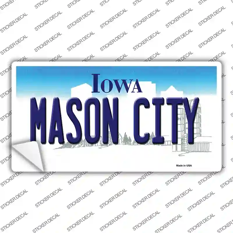 Mason City Iowa Novelty Sticker Decal