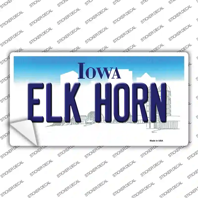 Elk Horn Iowa Novelty Sticker Decal