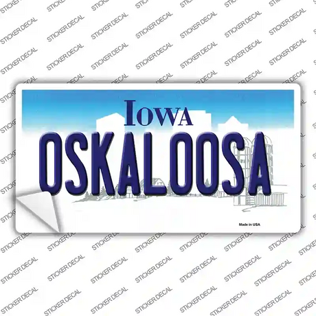 Oskaloosa Iowa Novelty Sticker Decal