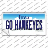 Go Hawkeyes Iowa Novelty Sticker Decal