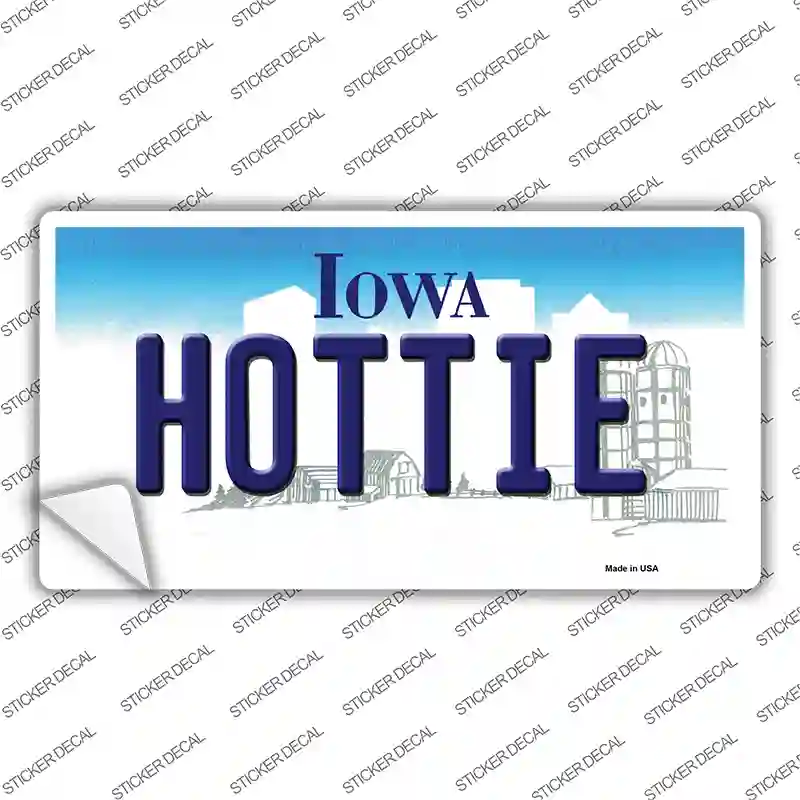 Hottie Iowa Novelty Sticker Decal