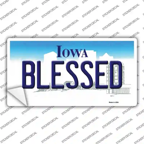 Blessed Iowa Novelty Sticker Decal