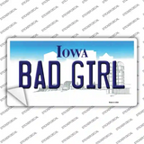 Bad Girl Iowa Novelty Sticker Decal