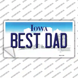 Best Dad Iowa Novelty Sticker Decal