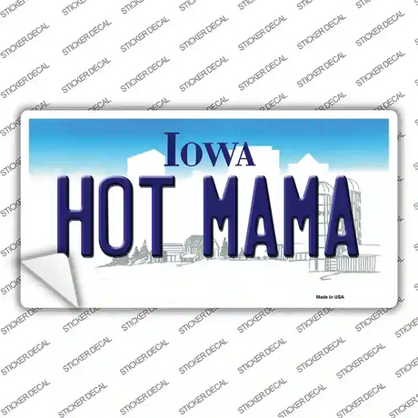 Hot Mama Iowa Novelty Sticker Decal