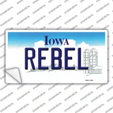 Rebel Iowa Novelty Sticker Decal