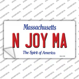 N Joy MA Massachusetts Novelty Sticker Decal