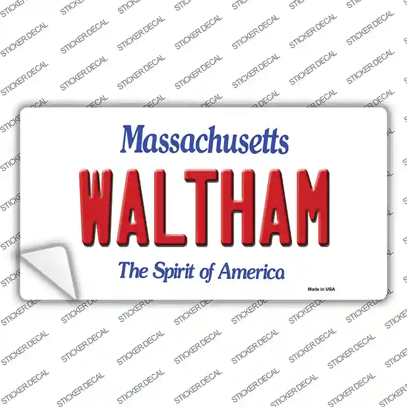 Waltham Massachusetts Novelty Sticker Decal
