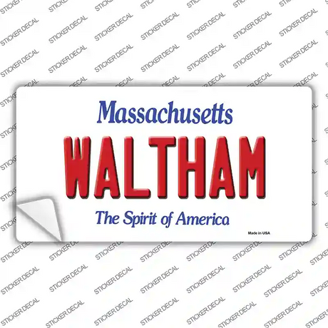 Waltham Massachusetts Novelty Sticker Decal