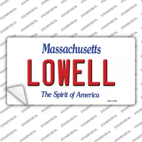Lowell Massachusetts Novelty Sticker Decal