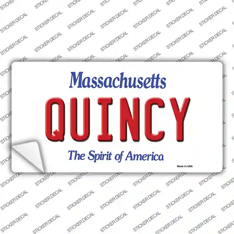 Quincy Massachusetts Novelty Sticker Decal