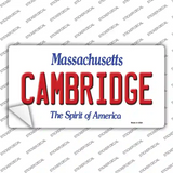 Cambridge Massachusetts Novelty Sticker Decal