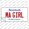 MA Girl Massachusetts Novelty Sticker Decal