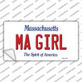MA Girl Massachusetts Novelty Sticker Decal