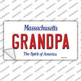 Grandpa Massachusetts Novelty Sticker Decal