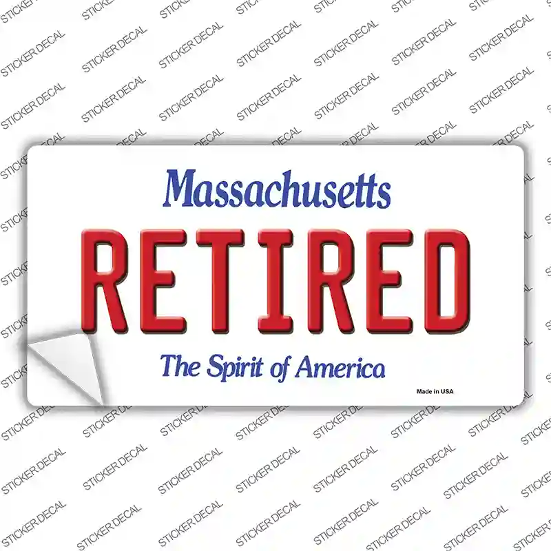 Retired Massachusetts Novelty Sticker Decal