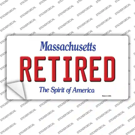 Retired Massachusetts Novelty Sticker Decal