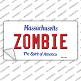 Zombie Massachusetts Novelty Sticker Decal