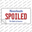 Spoiled Massachusetts Novelty Sticker Decal