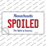 Spoiled Massachusetts Novelty Sticker Decal