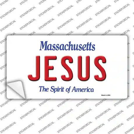 Jesus Massachusetts Novelty Sticker Decal