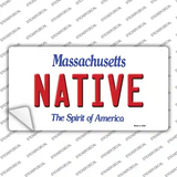 Native Massachusetts Novelty Sticker Decal