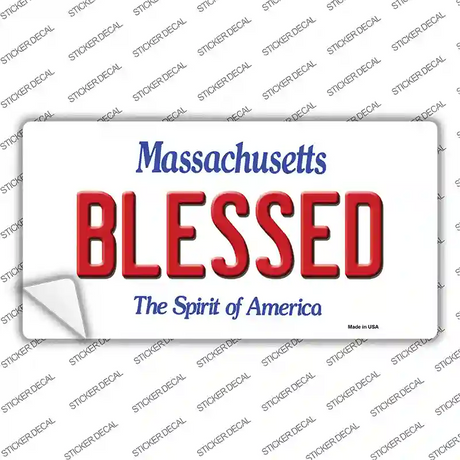 Blessed Massachusetts Novelty Sticker Decal