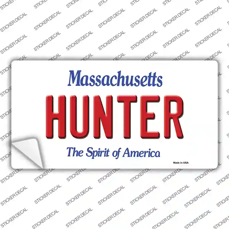 Hunter Massachusetts Novelty Sticker Decal