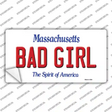 Bad Girl Massachusetts Novelty Sticker Decal