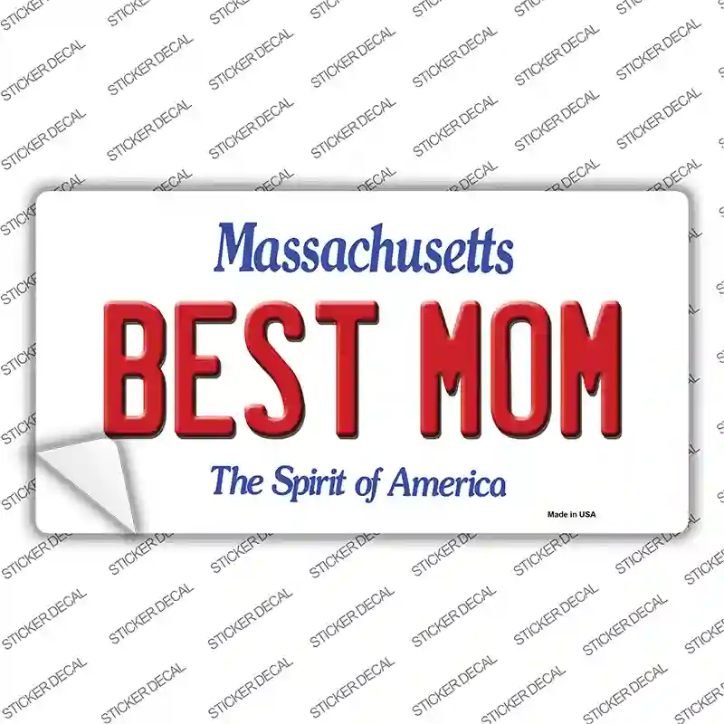 Best Mom Massachusetts Novelty Sticker Decal